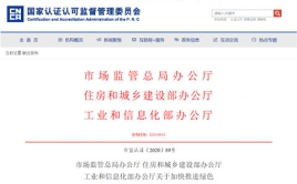 市場(chǎng)監(jiān)管總局辦公廳 住房和城鄉(xiāng)建設(shè)部辦公廳、工業(yè)和信息化部辦公廳關(guān)于加快推進(jìn)綠色建材產(chǎn)品認(rèn)證及生產(chǎn)應(yīng)用的通知